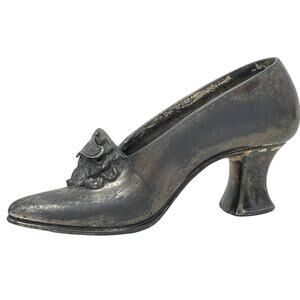 Vintage DENVER COLORADO SILVERPLATE FIGURINE SAMPLE LADIES SHOE STORE SOUVENIR